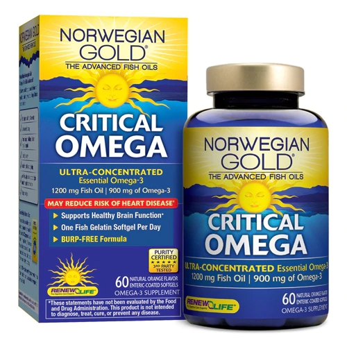 Renew Life Norwegian Gold Ômega 3 Peixe 60 Cápsulas Entéricas