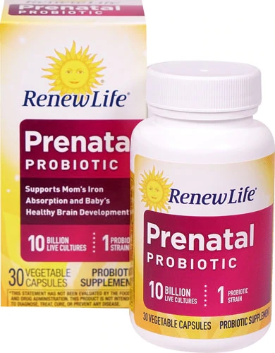 Renew Life Prenatal Probiotic - Probiótico para Gestantes - 30 Cápsulas Vegetais
