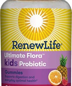 Renew Life Ultimate Flora Probiótico Infantil Gomas Sabor Natural Frutas - 3 Bilhões CFU - 60 Unidades