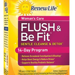 Renew Life Women's Cleanse Flush & Be Fit 14 Dias 14 Tiras Diárias