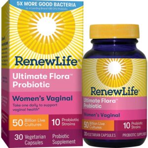 Renew Life Ultimate Flora Probiotic Women's Care 50 Bilhões - 30 Cápsulas Vegetais