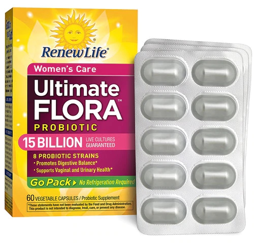 Renew Life Women's Probiotic - Cuidado Íntimo 15 Bilhões - 60 Cápsulas Vegetais