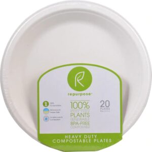 Pratos Reforçados 23cm Repurpose à Base de Plantas - Kit com 20 Unidades