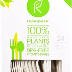 Conjunto de Utensílios para Alta Temperatura Repurpose Plant-Based 24 Peças - 8 Kits