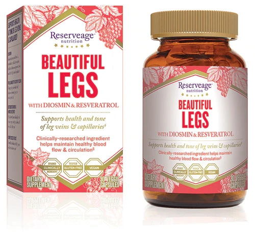 Reserveage Nutrition Beautiful Legs Advanced Diosmin Complex - 30 Cápsulas Vegetarianas