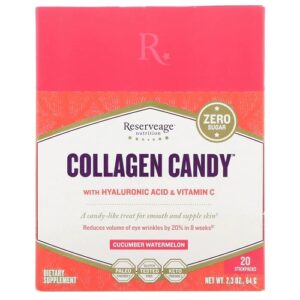 Reserveage Nutrition Collagen Candy Sabor Pepino Melancia - 20 Sachês