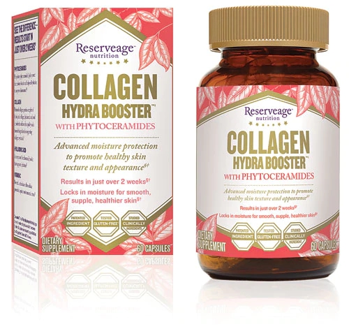 Reserveage Nutrition Collagen Hydra Booster 60 Cápsulas com Fitoesfingosina
