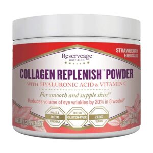 Reserveage Nutrition Collagen Replenish Powder Strawberry Hibiscus -- 30 Servings