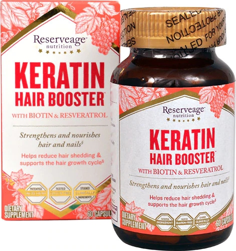 Reserveage Nutrition Keratin Booster 60 Cápsulas - Saúde e Força para Cabelos, Pele e Unhas
