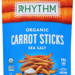 Palitos de Cenoura Orgânica Rhythm Superfoods Desidratados Sem Glúten com Sal Marinho - 40g