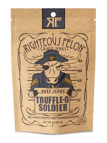 Righteous Felon Beef Jerky Truffle-O Soldier - Carne Seca Gourmet (Aprox. 57g)