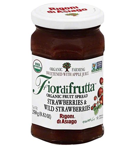 Rigoni di Asiago Fiordifrutta Organic Fruit Spread Strawberries & Wild Strawberries -- 8.82 oz