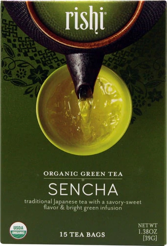Chá Verde Orgânico Rishi Sencha - 15 Sachês (15g)
