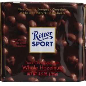 Comprar ritter sport dark chocolate with whole hazelnuts -- 3. 5 oz preço no brasil candy chocolate chocolate bars dark chocolate food & beverages suplementos em oferta suplemento importado loja 27 online promoção -