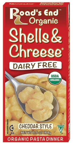 Macarrão Orgânico Road's End Shells & Chreese® Sabor Queijo Cheddar - 184g