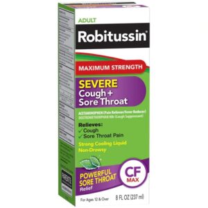 Robitussin Tosse Severa e Dor de Garganta 236ml - Alívio Profundo