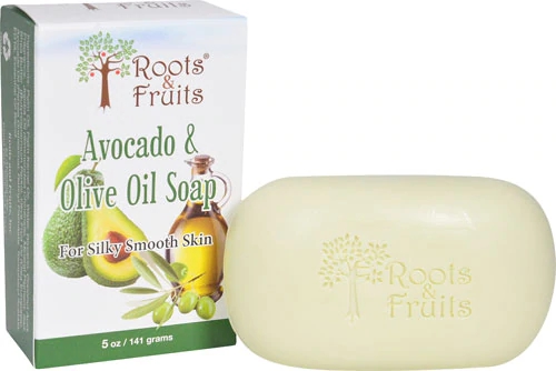 Sabonete em Barra Roots & Fruits Abacate e Azeite de Oliva 142g - Hidratação Profunda e Nutrição