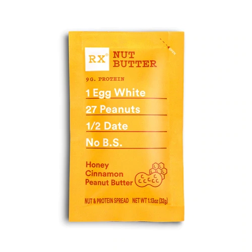 RXBAR Pasta de Amendoim com Mel e Canela - 10 Sachês de 45g Cada - 9g Proteína
