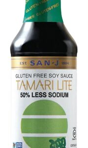 Molho de Soja Tamari Lite San-J Sem Glúten 296ml - Leve e Saboroso
