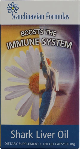 Óleo de Fígado de Tubarão Scandinavian Formulas 500mg - 120 Cápsulas Gelatinosas