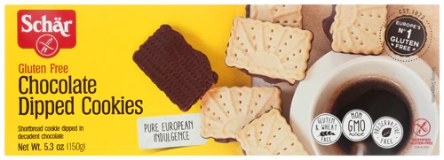 Biscoitos Schär Sem Glúten Mergulhados em Chocolate - 150g
