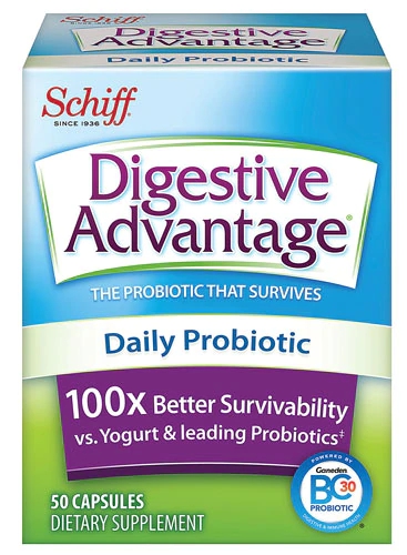Schiff Digestive Advantage Probiótico Diário - 50 Cápsulas - Saúde Intestinal