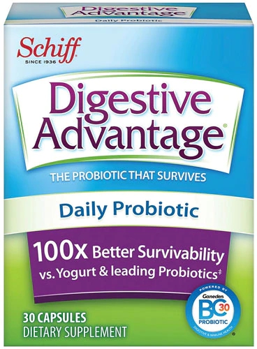 Schiff Digestive Advantage Probiótico Diário - 30 Cápsulas - Saúde Intestinal