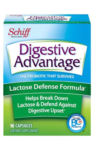 Schiff Digestive Advantage Lactose Defense 96 Cápsulas - Defesa Completa Contra Intolerância à Lactose