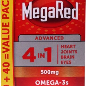 Schiff MegaRed Advanced 4 em 1 Ômega-3 - 500mg - 80 Cápsulas Gelatinosas