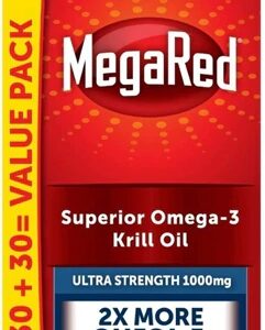 Schiff MegaRed Ômega-3 Óleo de Krill Ultra Strength 1000mg - 60 Cápsulas Softgel