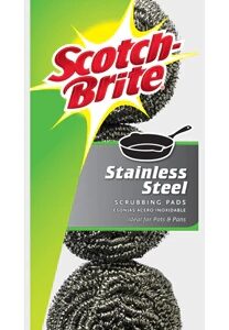 Esponjas de Aço Scotch-Brite para Louças Resistentes - Pacote com 3 Unidades (Aprox. 85g)