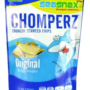 Chips de Alga Marinha SeaSnax Chomperz Original - 28g - Lanche Crocante e Saudável