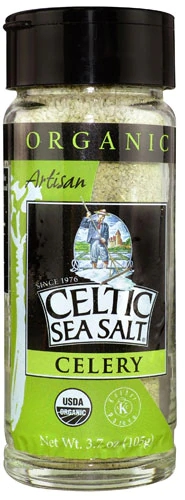 Sal Marinho Celta Orgânico Selina Naturally Sabor Aipo 105g - Tempero Natural e Saúde