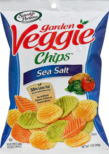 Sensible Portions Garden Veggie Chips Sal Marinho Sem Glúten 200g: Análise Nutricional e Benefícios para a Saúde