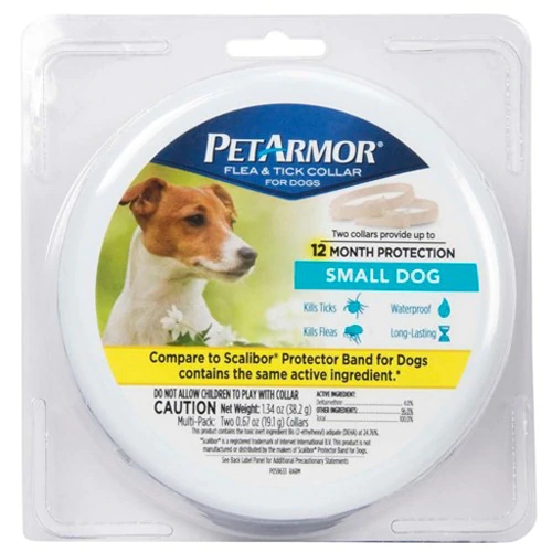 Coleira Antipulgas e Carrapatos Sergeant's PetArmor para Cães Pequenos - 2 Unidades