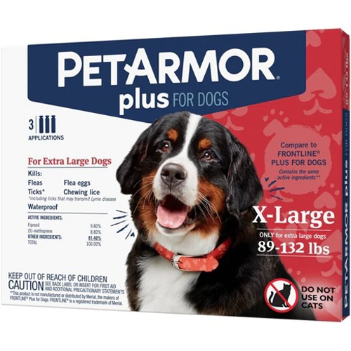 Sergeant's PetArmor Plus Tratamento Pulgas e Carrapatos Cães X-Grande - 3 Aplicações (3.5ml)