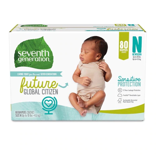 Fralda Seventh Generation Recém-Nascido Tamanho Médio - 80 Unidades (3.5-7kg)