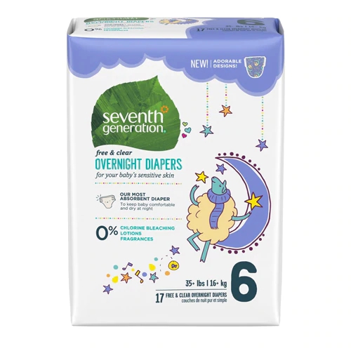 Fraldas Seventh Generation Pequena Estágio 6 - 17 Unidades para Bebês