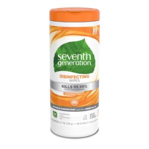 Lenços Umedecidos Desinfetantes Seventh Generation Capim-Limão e Cítrico - 35 Unidades (Aprox. 100g)