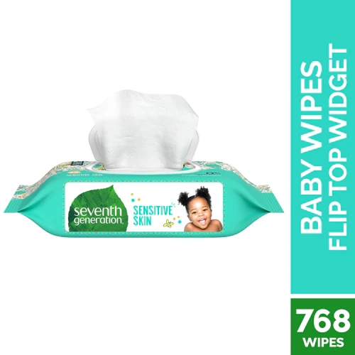 Lenços Umedecidos Seventh Generation Free & Clear Bebê - 768 Unidades (8x96)
