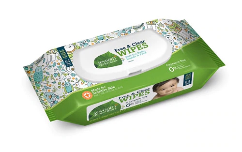 Lenços Umedecidos Seventh Generation Free and Clear Sem Perfume - 64 Unidades