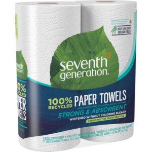 Toalha de Papel Seventh Generation Branca - 2 Rolos (Aprox. 70 Folhas por Rolo)