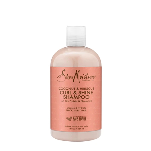 SheaMoisture Curl & Shine Shampoo Coco e Hibisco 384ml - Limpeza e Hidratação Profunda para Cachos