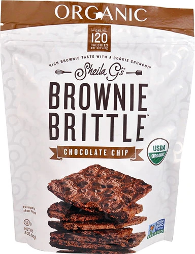 Sheila G's Organic Brownie Brittle Chocolate Chip 142g - Crocante e Delicioso