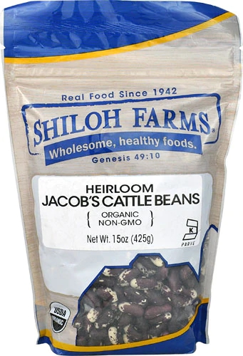 Feijão Orgânico Heirloom Jacob's Cattle Shiloh Farms 425g