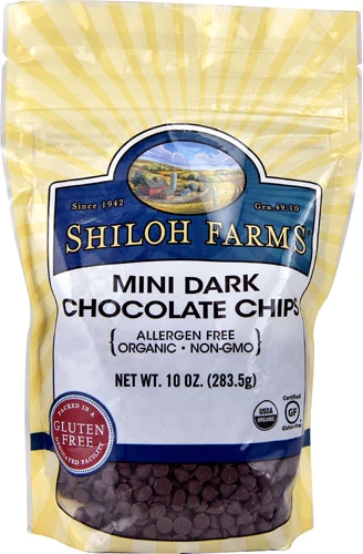 Gotas de Chocolate Amargo Orgânico Shiloh Farms Sem Glúten - 283g