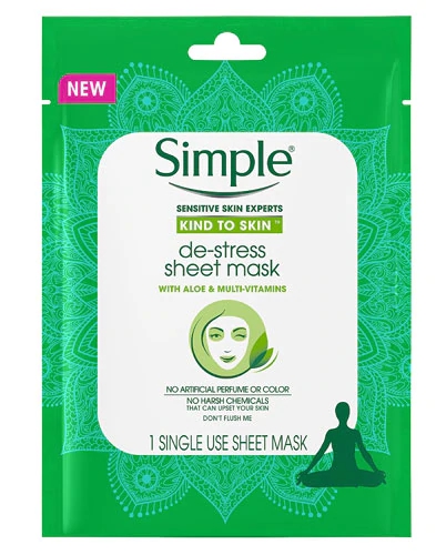Simple Kind to Skin De-Stress Máscara Facial Hidratante - 1 Unidade
