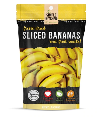 Banana Liofilizada Simple Kitchen 6 Pacotes - 45g: Sabor e Nutrição Pura!