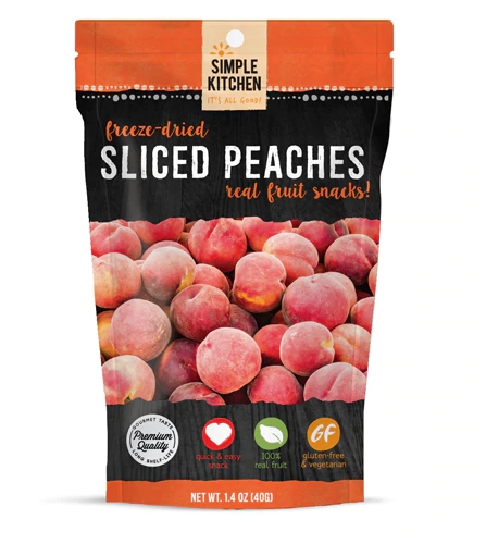 Pêssegos Desidratados Simple Kitchen em Fatias - 6 Pacotes