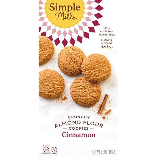 Biscoitos Crocantes Sem Glúten Simple Mills Sabor Canela - 156g